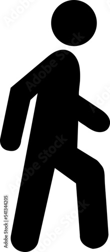 Walking vector icon. The person icon is running.eps
