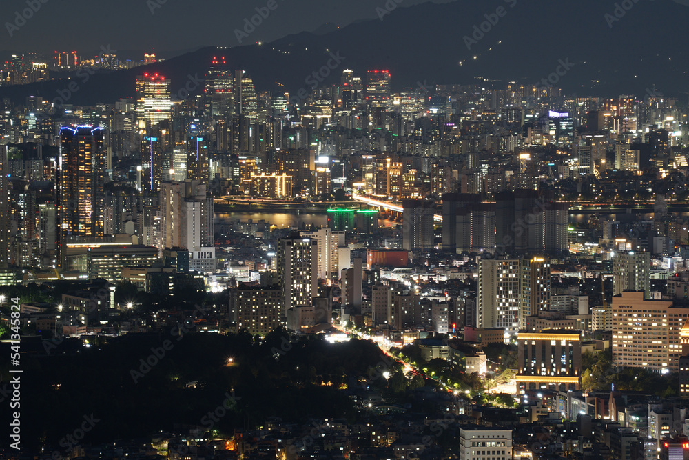 Obraz premium the night view of the city