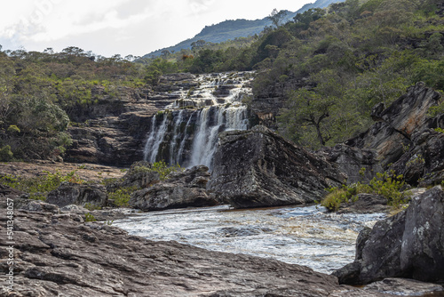 natural landscape in the city of Sao Goncalo do Rio das Pedras, State of Minas Gerais, Brazil