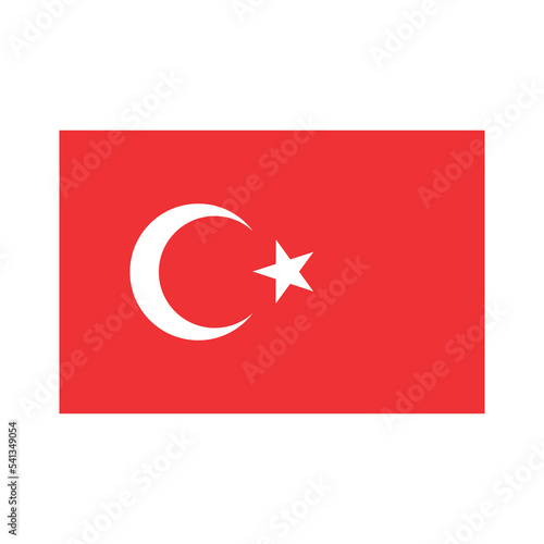 Vector flat Turkish Turkey flag