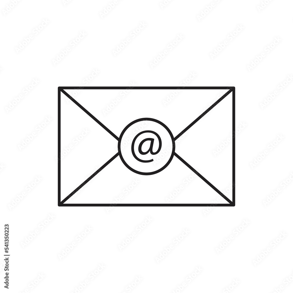 Email message icon design. isolated on white background. vector illustration Email message icon design. isolated on white background. vector illustration