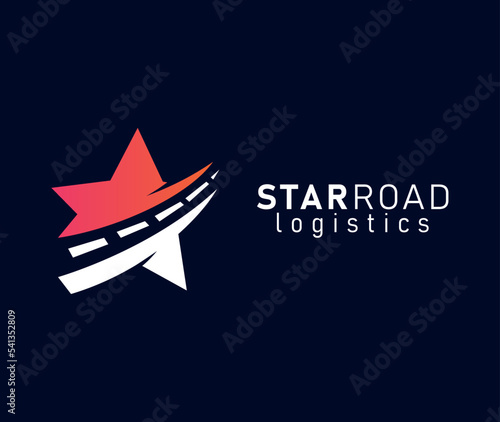 Star Road Logistics logo design sign illustration