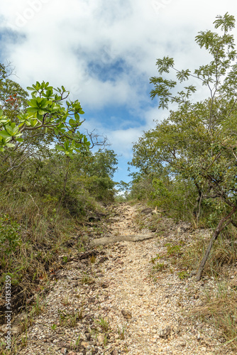 natural landscape in the city of Sao Goncalo do Rio das Pedras, State of Minas Gerais, Brazil