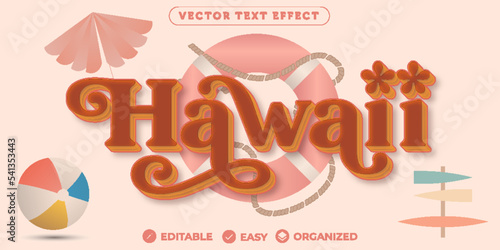 Hawaii Text Effect,Fully Editable Font Text Effect