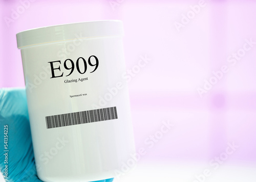 Packaging with nutritional supplements E909 glazing agent