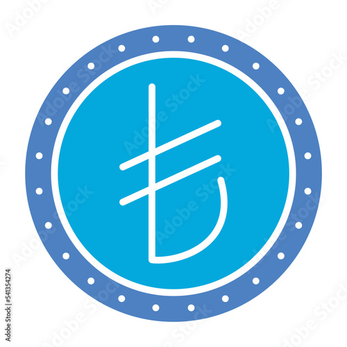 Turkish Lira Glyph Two Color Icon