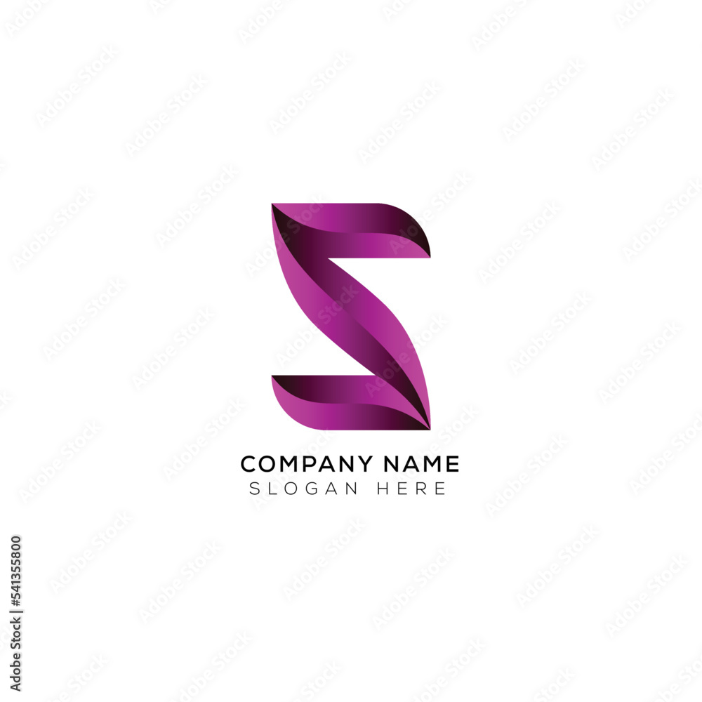 Fototapeta premium Modern minimalist letter S logo design