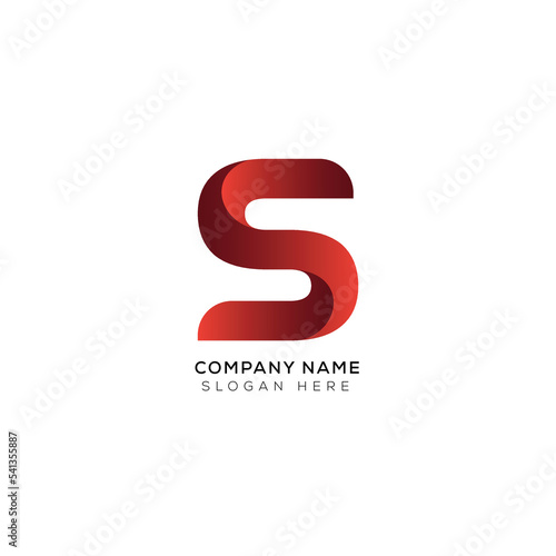 Modern minimalist letter S logo design