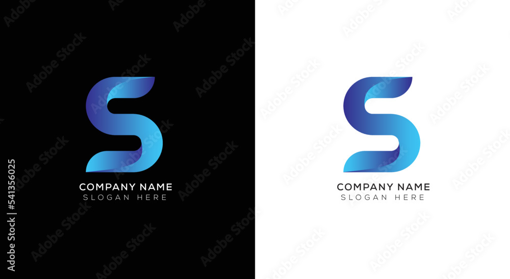 Modern minimalist letter S logo design Modern minimalist letter S logo design