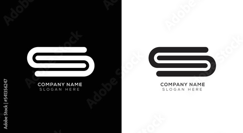 Modern minimalist letter S logo design