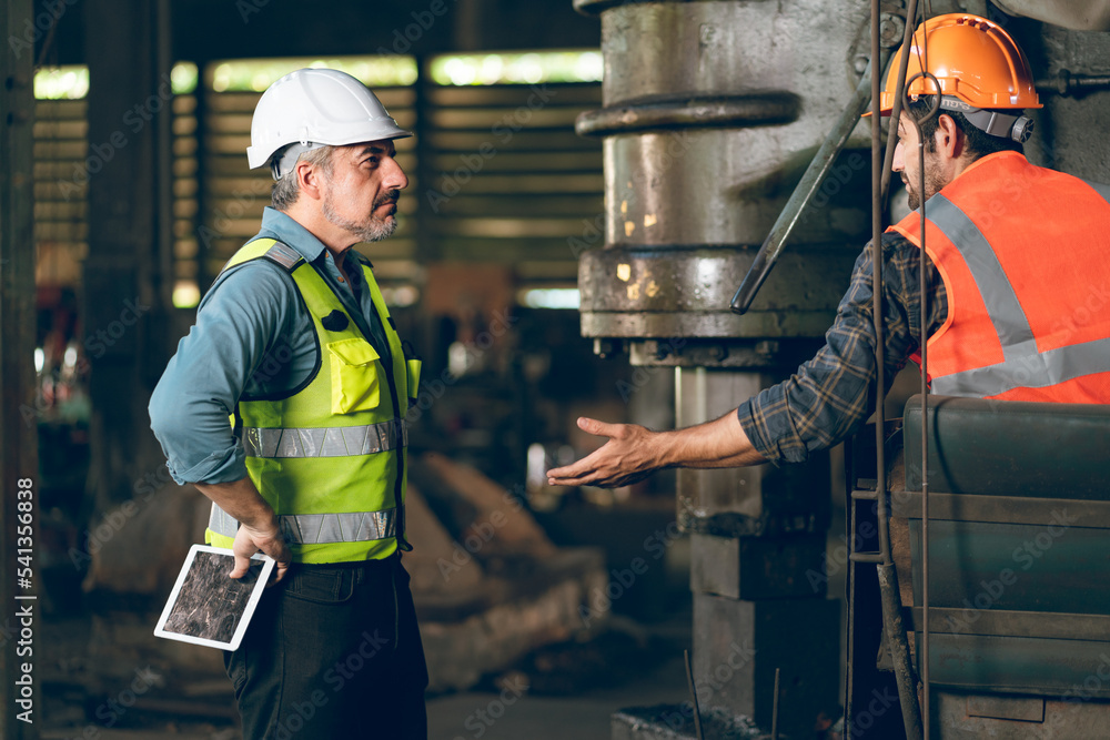 industrial factory with men at work concept, professional engineer foreman inspector talking in business occupation job teamwork with team, construction manager working in manufacturing technology job industrial factory with men at work concept, professional engineer foreman inspector talking in business occupation job teamwork with team, construction manager working in manufacturing technology job