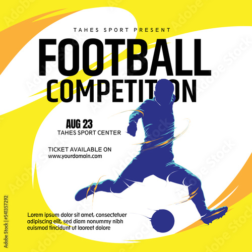 football soccer competition flyer