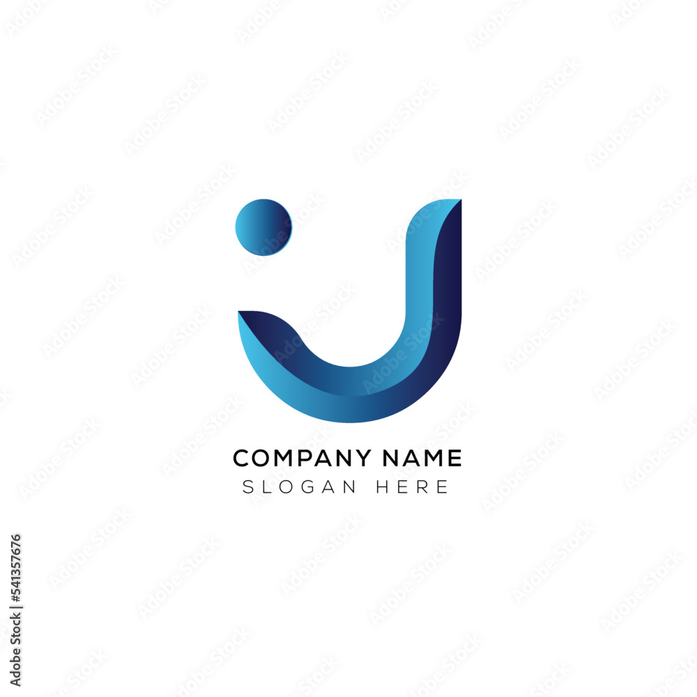 Fototapeta premium Modern minimal logo letter U design