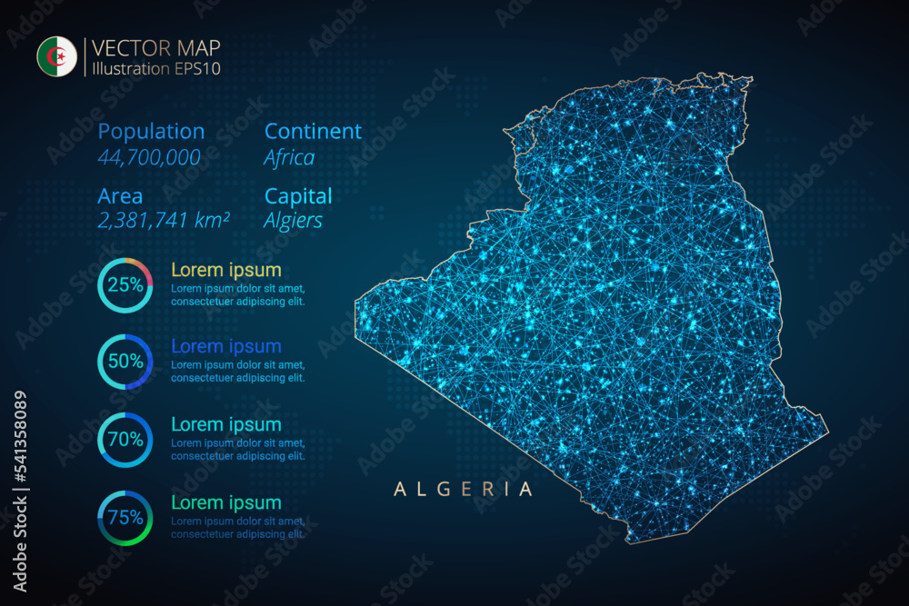 Algeria Map Infographics Vector Template With Abstract Geometric Mesh 1000 F 541358089 AJx2YtYerEkVgkaUpEAcIsZCCmWnzaZk 