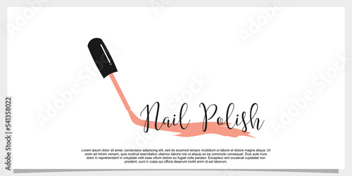 nail polish vector logo design template