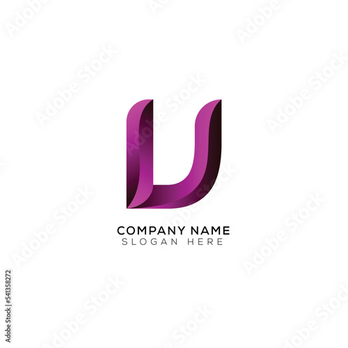 Elegant of abstract letter V logo design