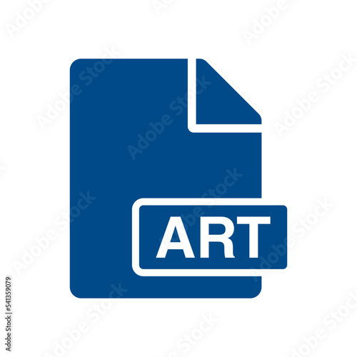 File document icon, ART symbol design illustration.