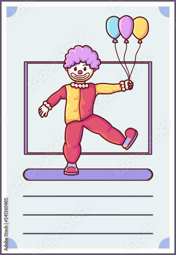 Tarjeta de Cumpleaños para niño de payaso