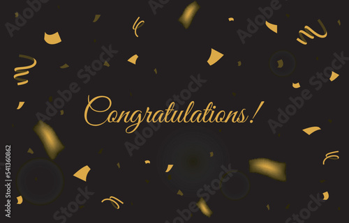 Confetti Congratulations Promotion Job Good Work Business Office Card Template
