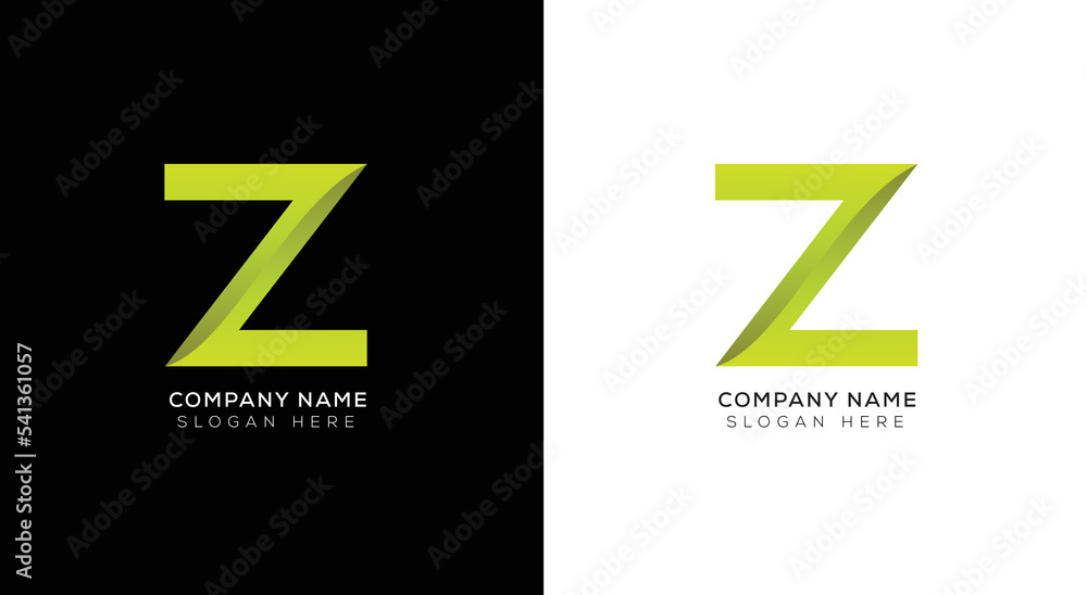 Modern minimal letter z logo design with gradient Modern minimal letter z logo design with gradient