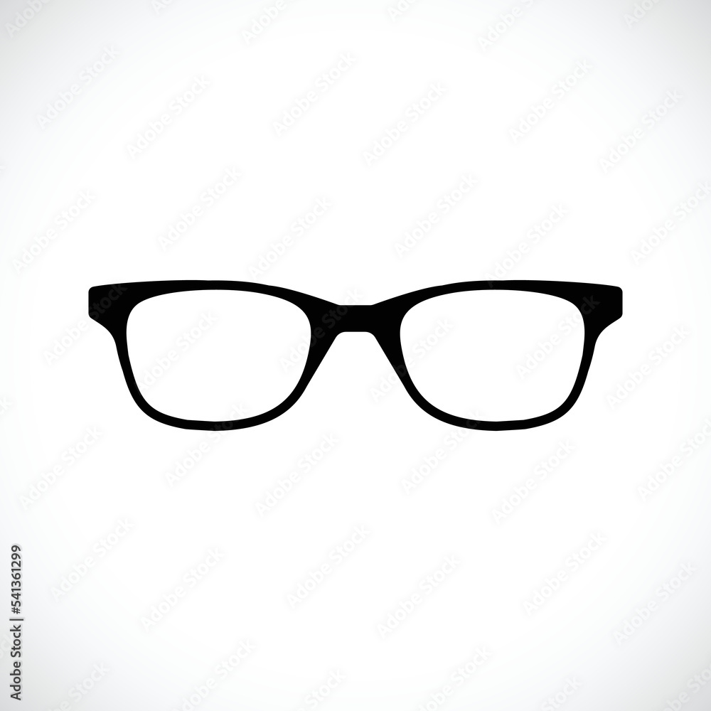 Glasses icon, eyeglasses sign and symbol. Vector illustration.