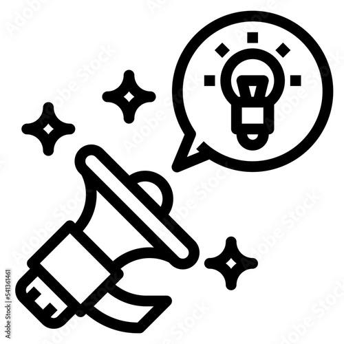 idea marketing line icon photo