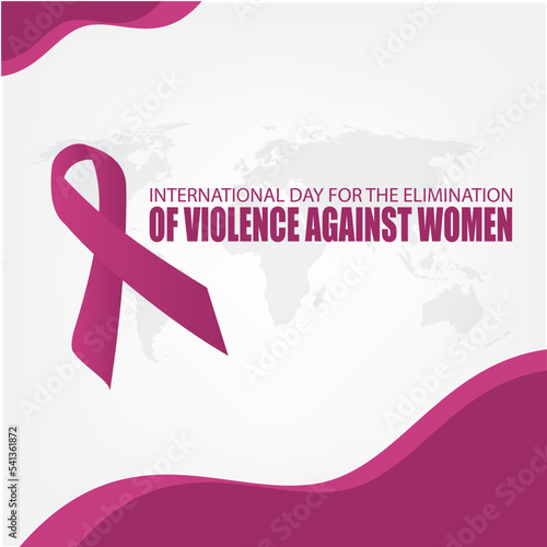 Vector illustration of International Day for the Elimination of Violence against Women. Simple and Elegant Design