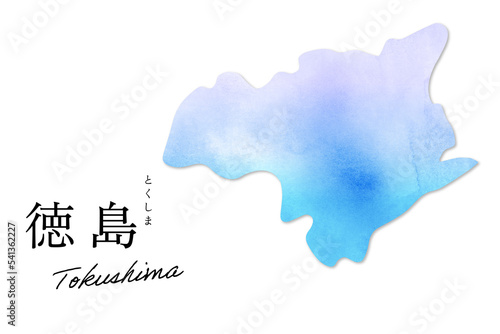 徳島の水彩イラスト地図 photo