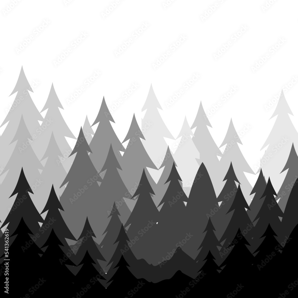 Obraz premium Nature forest background vector illustration