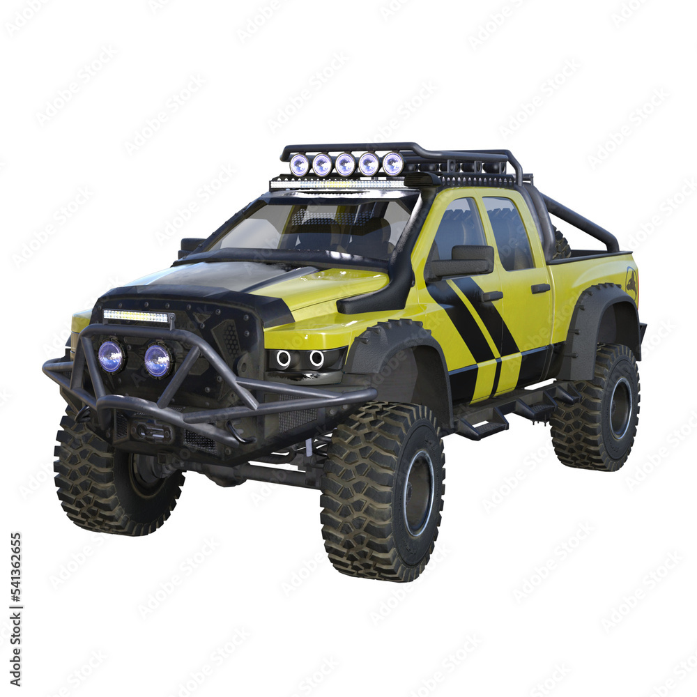 Safari car 3d rendering