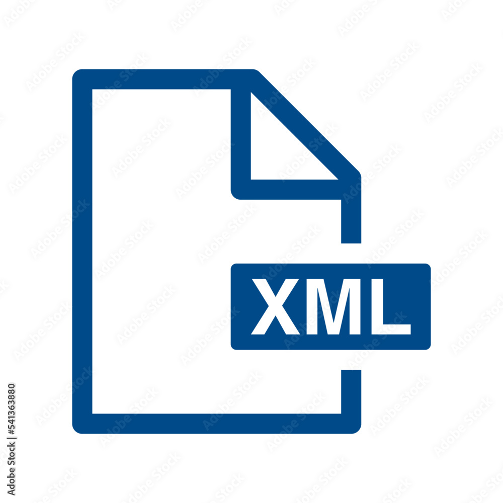 File document outline icon, XML symbol design illustration. File document outline icon, XML symbol design illustration.