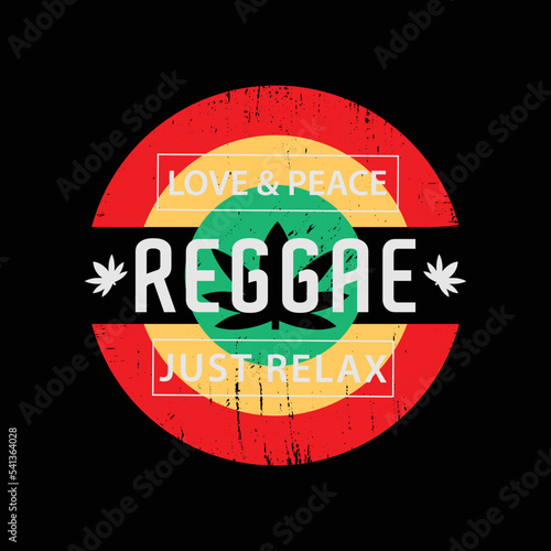 Reggae illustration typography. perfect for t shirt design