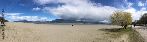 Panoramic view of Jericho Beach in Vancouver, British Columbia, Canada. photo
