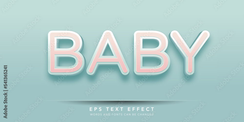 baby 3d editable text effect baby 3d editable text effect