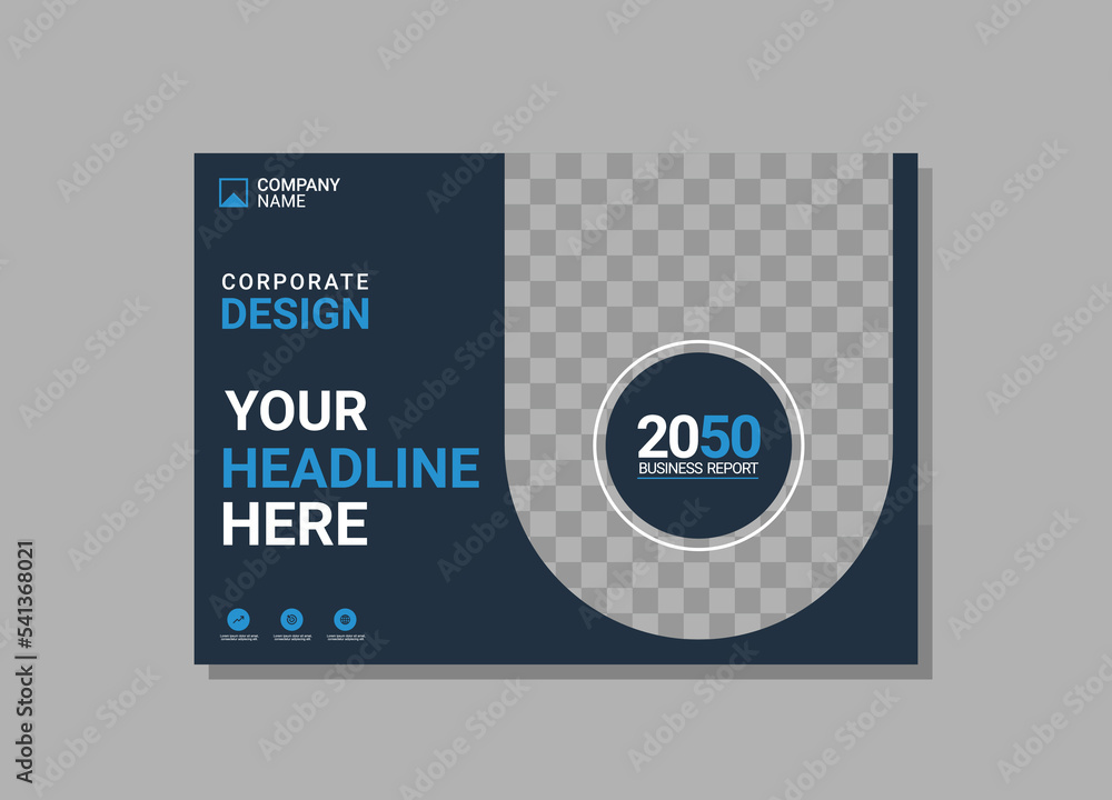 Corporate book cover horizontal design Corporate book cover horizontal design