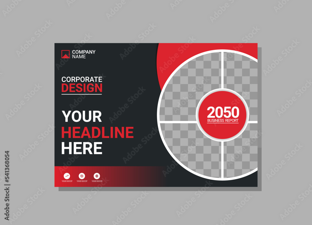 Corporate book cover horizontal design Corporate book cover horizontal design