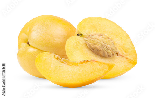 yellow nectarine fruit on  transparent png