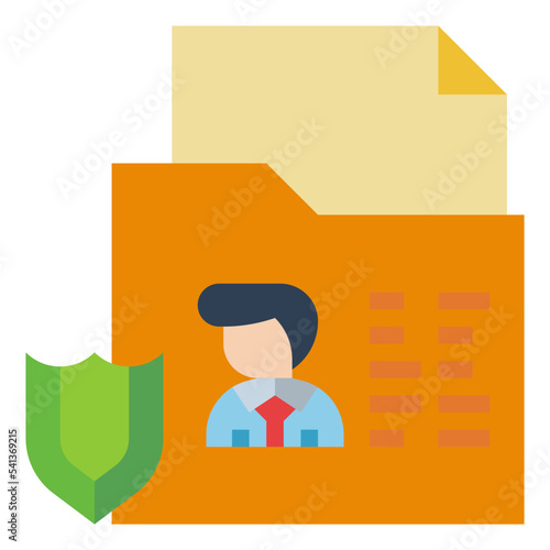 protection data flat icon photo