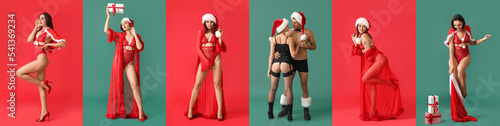 Set of sexy young people on...