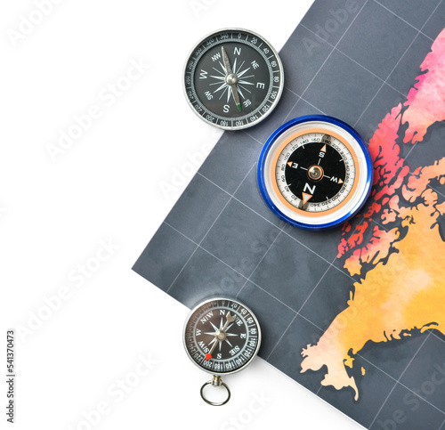 Vintage compasses and world...