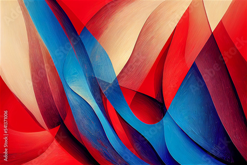 Red, blue and white background