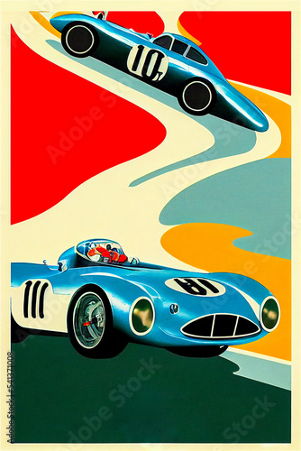 Racing car illustration