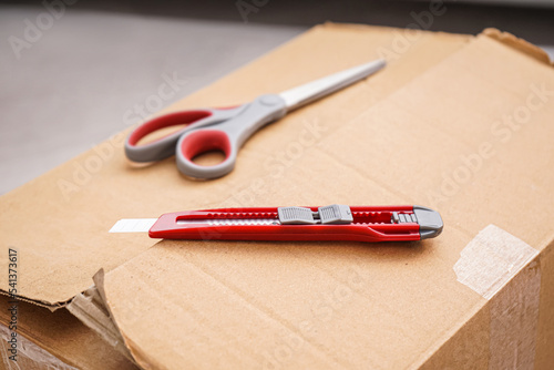 Utility knife with scissors...