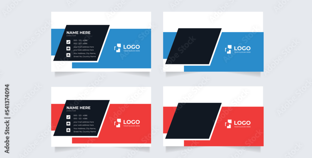 modern creative business card and name card,horizontal simple clean template vector design, layout in rectangle size