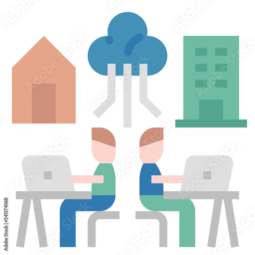 hybrid workplaces icon