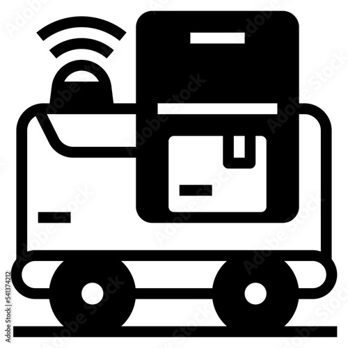 robotic delivery icon