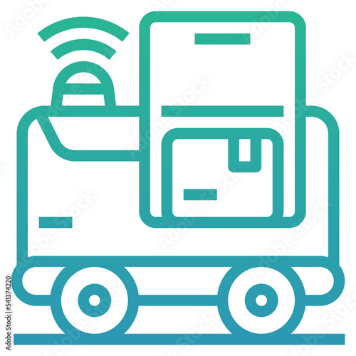robotic delivery icon