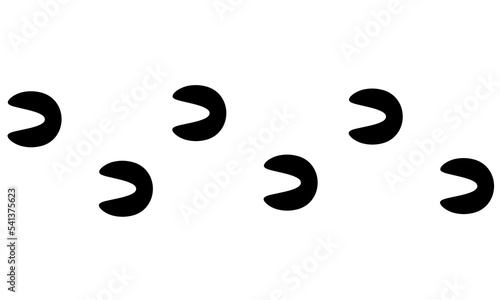 Vector illustration of zebra footprints on a white background. Great for zoo logos and posters, animals.