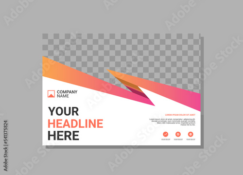 Corporate book cover horizontal design