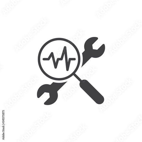 Diagnostic, repair service vector icon